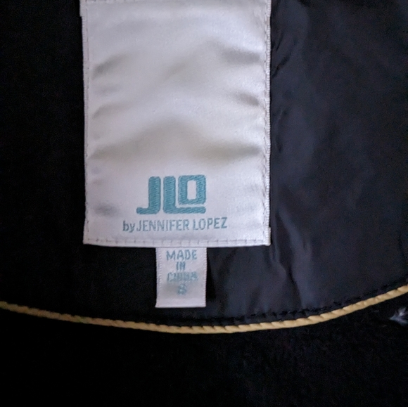 Jennifer Lopez JLo quilted jacket black and cream size S - Picture 2 of 5